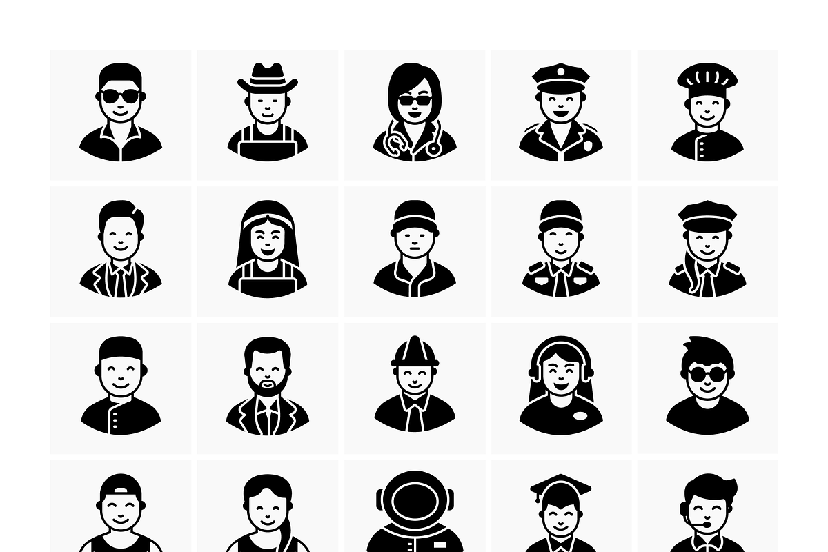 Flat Professional Avatars, a Duotone Icon by Brickclay (Photo 7 of 10)