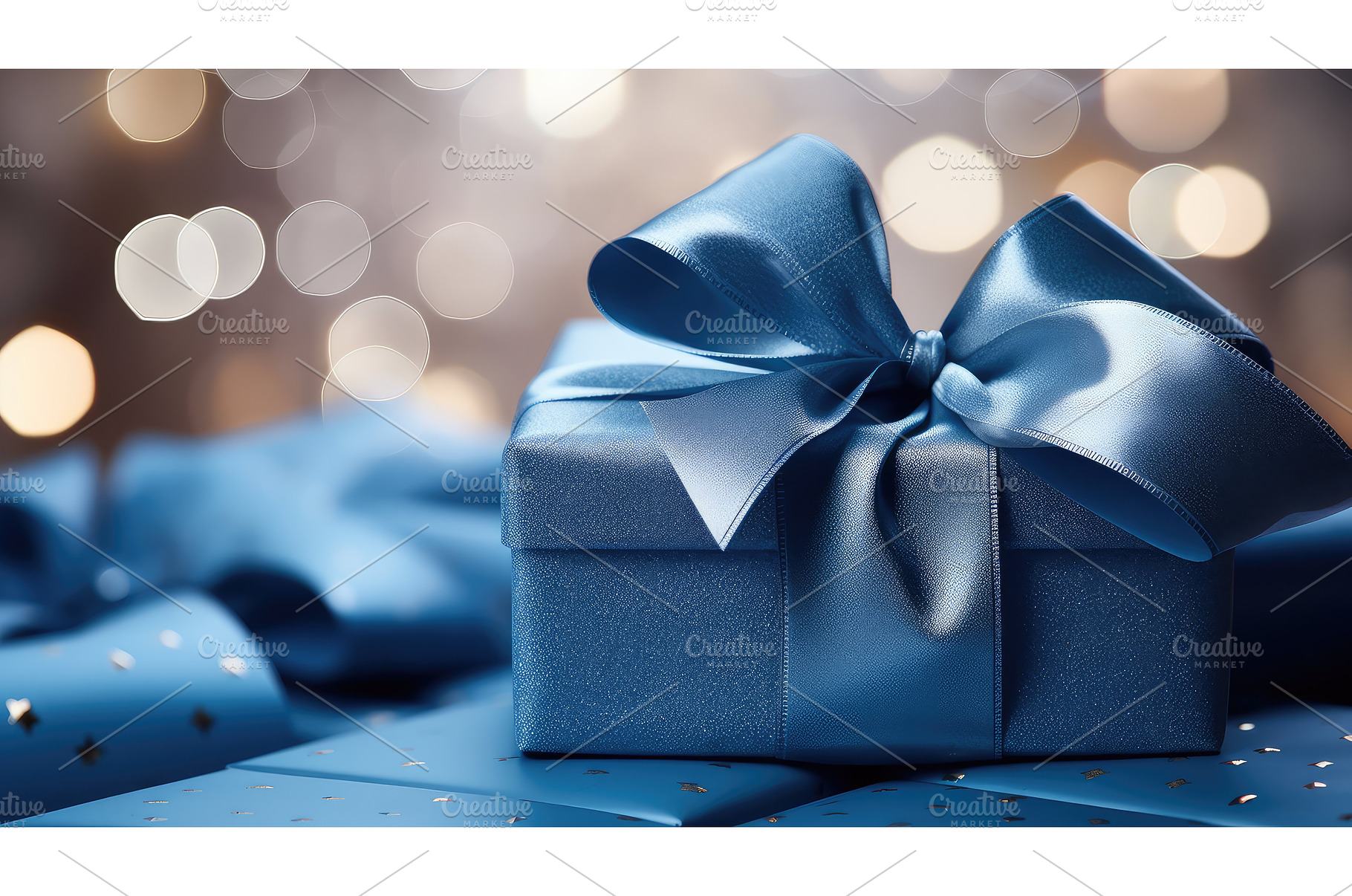 up blue bow ai generated, a Background Photo by pikepicture