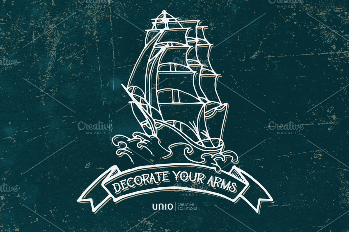 Sailor's Grave - Retro Tattoo Kit, a Texture Illustration by Unio Designs (Photo 4 of 8)