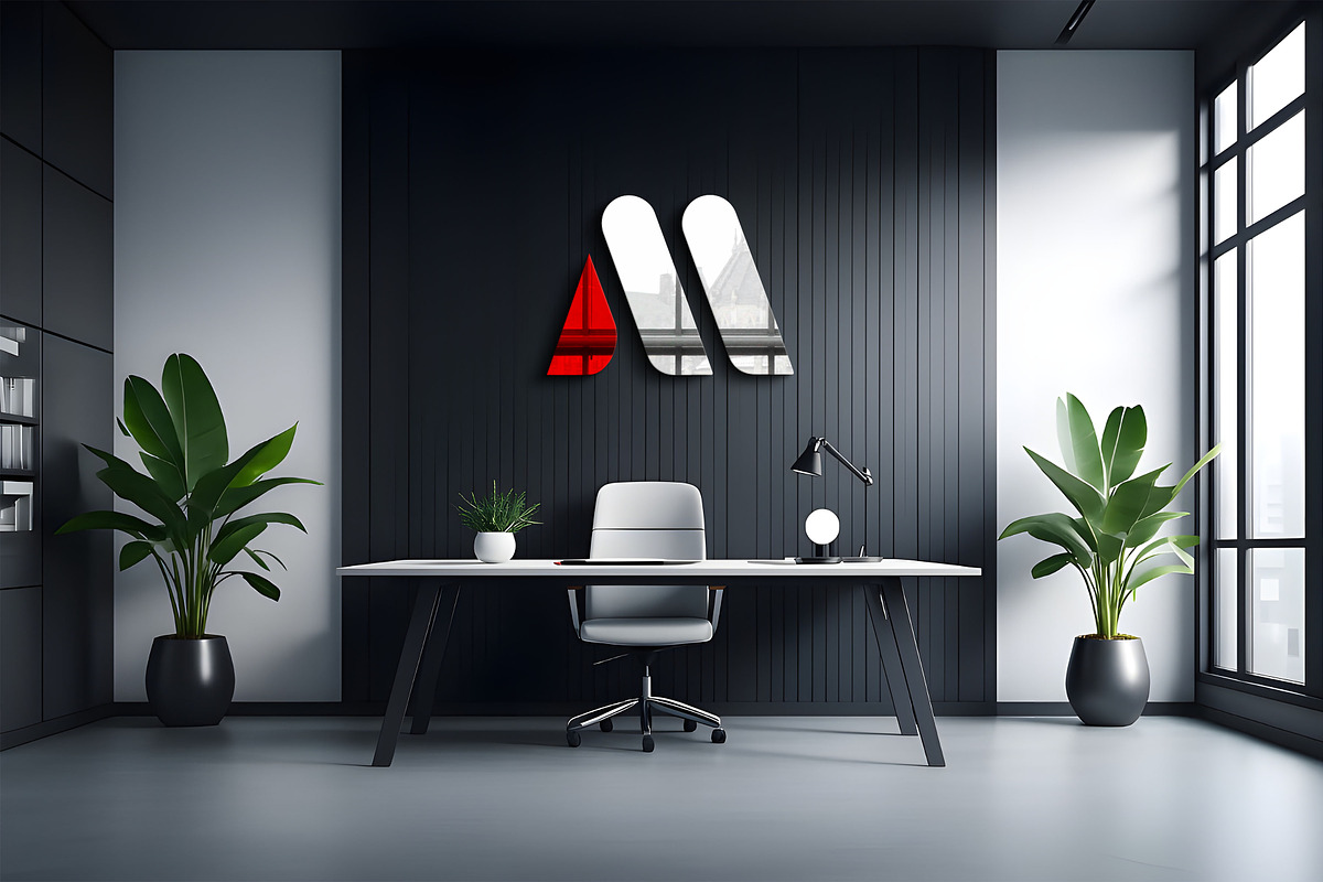 Modern Office Wall Logo Mockup, a Mockup by GenesisCreativeCo (Photo 1 of 3)