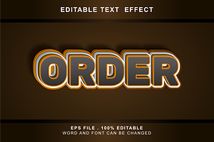 Order Text Effect Editable