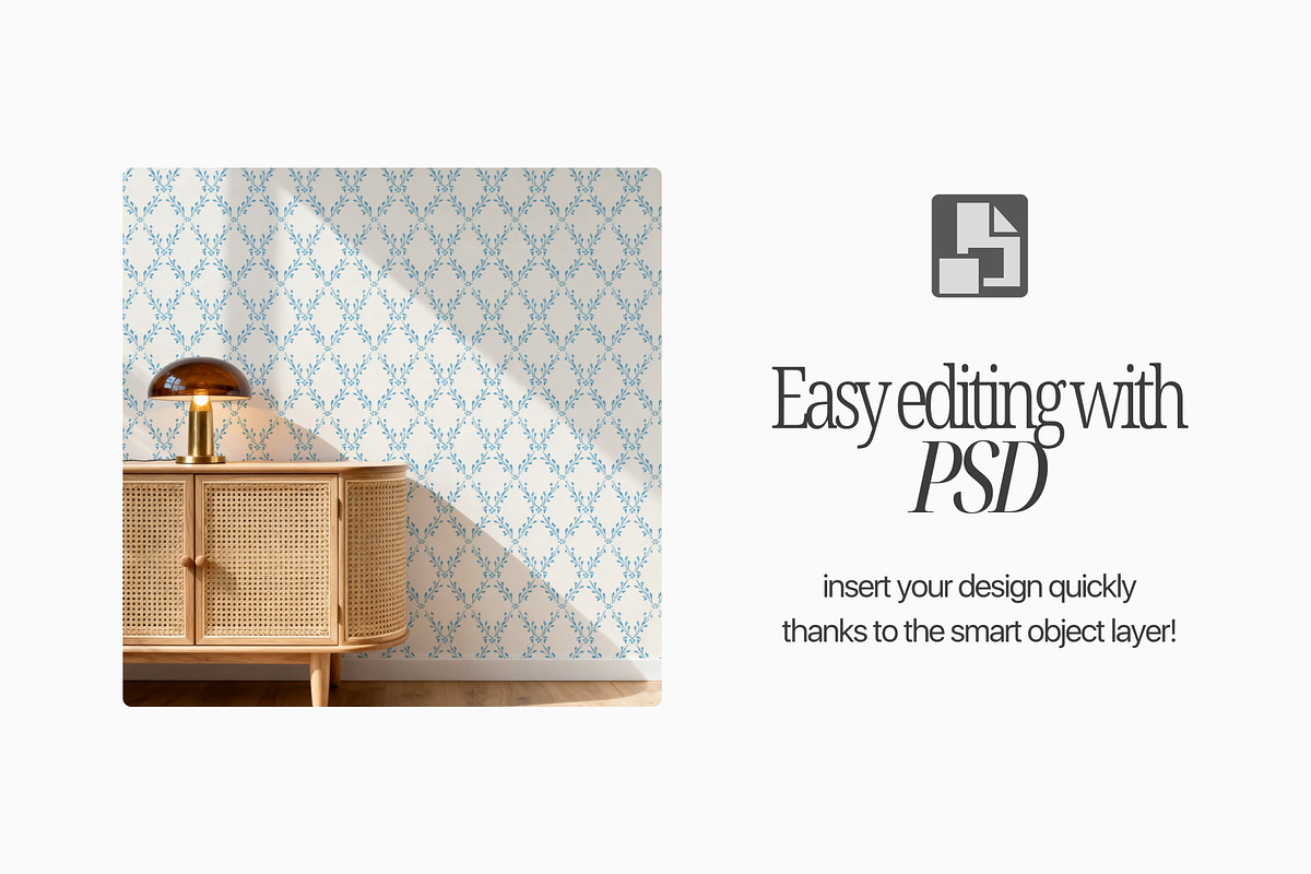 Scandi Wallpaper Mockup For Patterns, a Mockup by First Impression Mockups (Photo 5 of 6)
