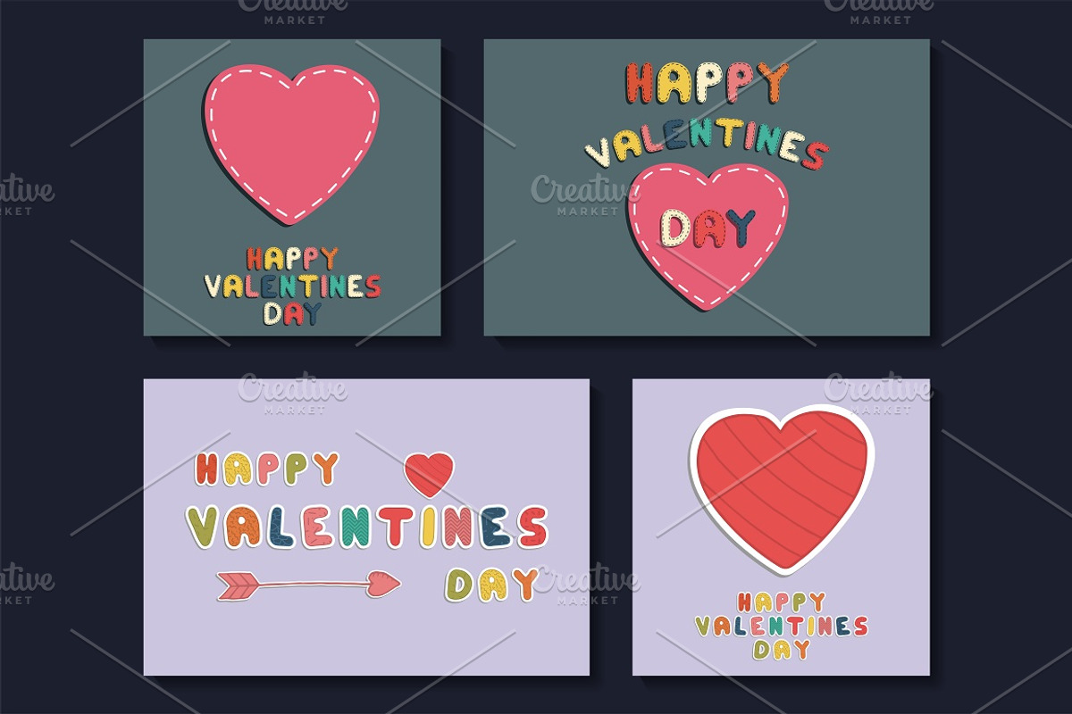Child cute Valentines day cards, a Decorative Illustration by ExpressShop (Photo 1 of 3)