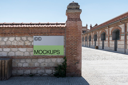 Madrid Entrance Sign Mockup S009