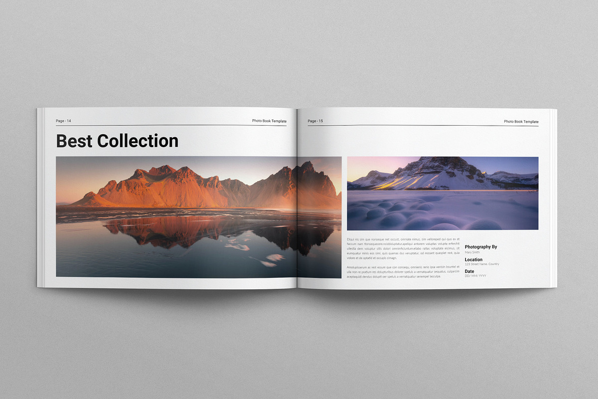 Photo Book Template Landscape, a Brochure Template by E-Type (Photo 6 of 7)