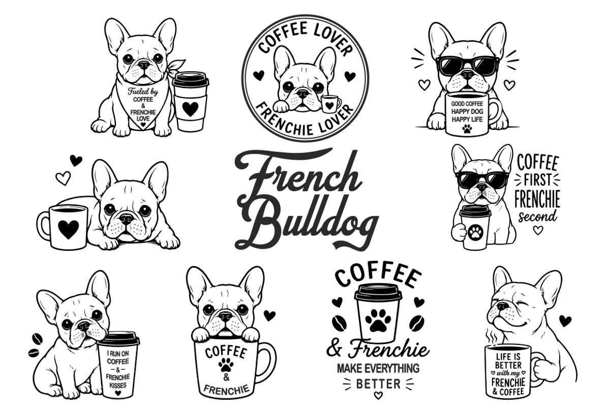 Dog breed coffee lover svg bundle, an Animal Illustration by FITALARTSNEDIGI (Photo 3 of 8)