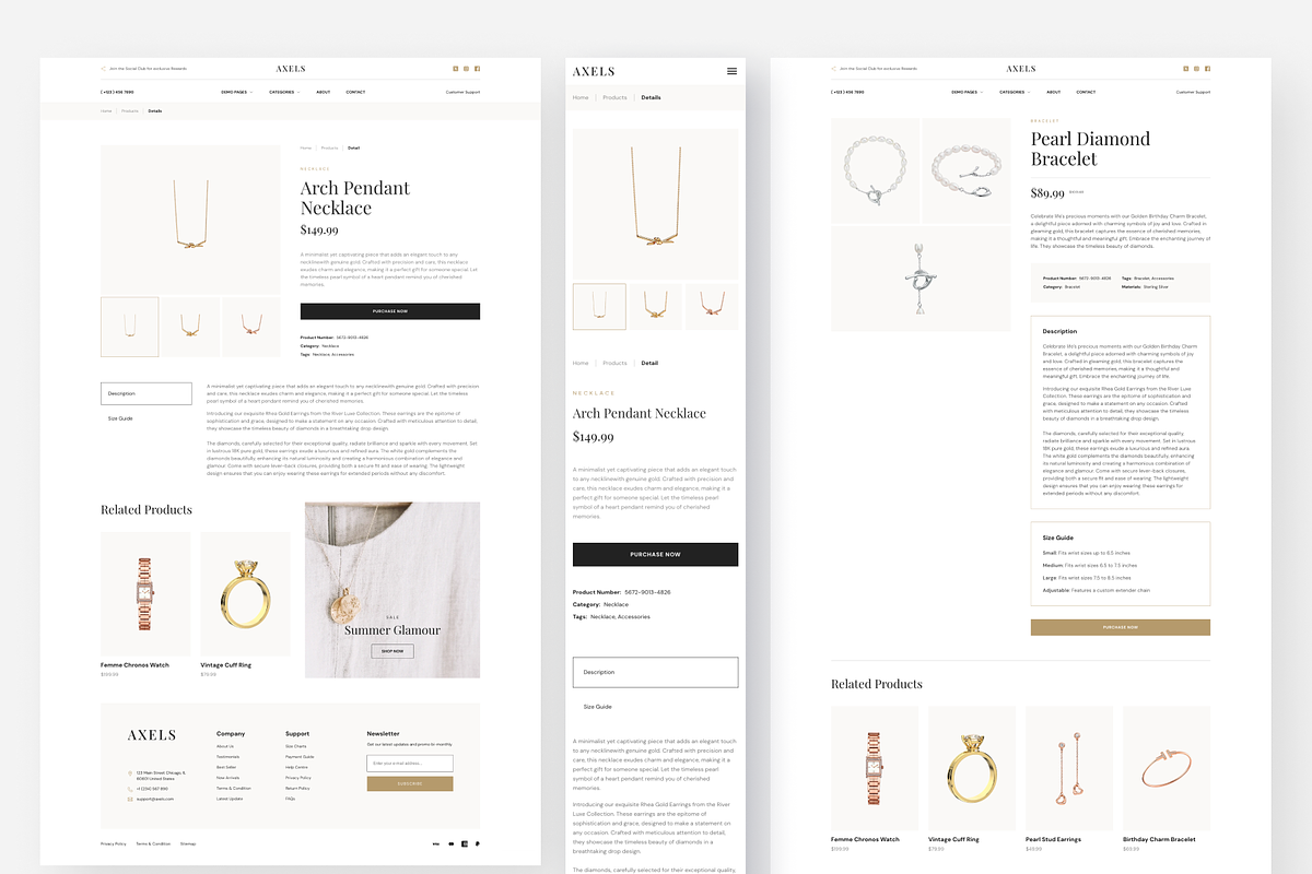 Axels - Jewelry E-Commerce Framer, a Websites & App Template by peterdraw (Photo 6 of 7)