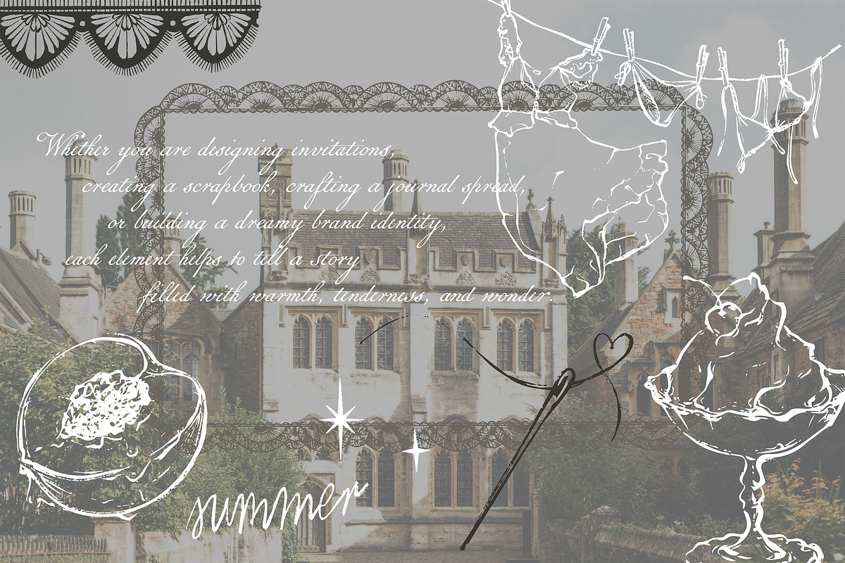 Summer Romance | Lace Frames & Illu, an Object Graphic by Ola_Mazur (Photo 6 of 9)