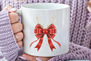 Christmas Reindeer Coquette Bow Png, an Illustration by Black Bird Studio (Thumbnail 3 of 4)