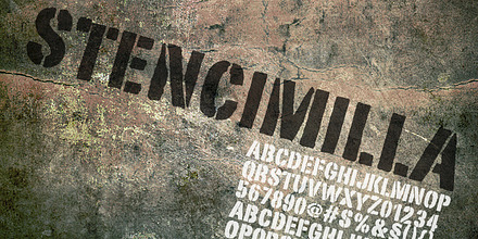 Stencimilla, a Font by GRIN3 (Nowak)