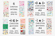 BUNDLE 30 CHRISTIAN PATTERNS, a Pattern Graphic by Ola-la-la (Thumbnail 2 of 12)