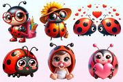 Cute Ladybug Cliparts., a Graphic by CitraGraphics (Thumbnail 4 of 4)