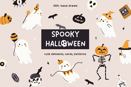 HALLOWEEN - cards, patterns graphic, a Seasonal Illustration by Madiwaso
