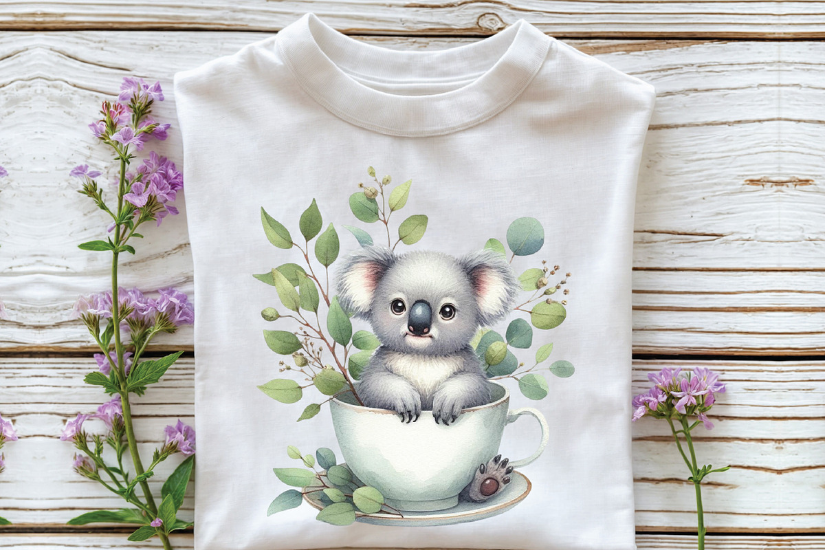 Watercolor Cute koala Clipart, an Illustration by CraftArtStudio (Photo 3 of 6)