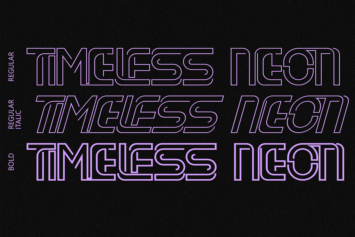 Timeless Neon Font, a Sans Serif Font by 177Studio (Photo 8 of 8)