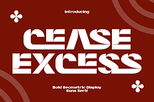 CEASE EXCESS - ULTRA-BOLD FONT