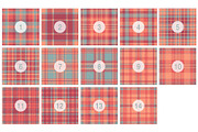 #234 Soft Coral Color Plaids, a Pattern Graphic by Plaid4You (Thumbnail 2 of 5)