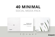 Minimal Social Media Pack 2018, a Social Media Template by Drawpaste (Thumbnail 1 of 12)