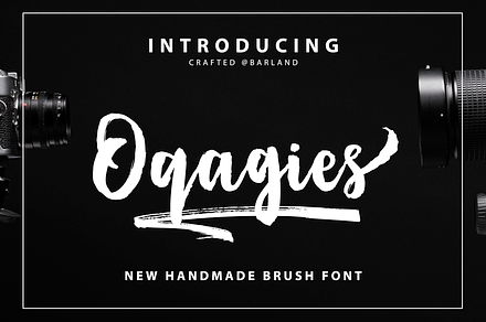 Oqagies Brush + Bonus, a Script Font by Barland Design