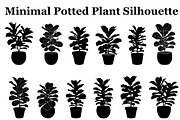 Minimal Potted Plant Silhouette, a Graphic by Artivon (Thumbnail 1 of 10)