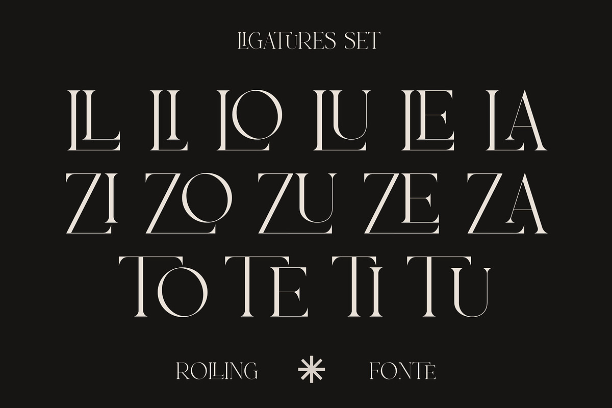 Rolling Fonte - Luxury Typeface, a Serif Font by Muflieart (Photo 7 of 12)