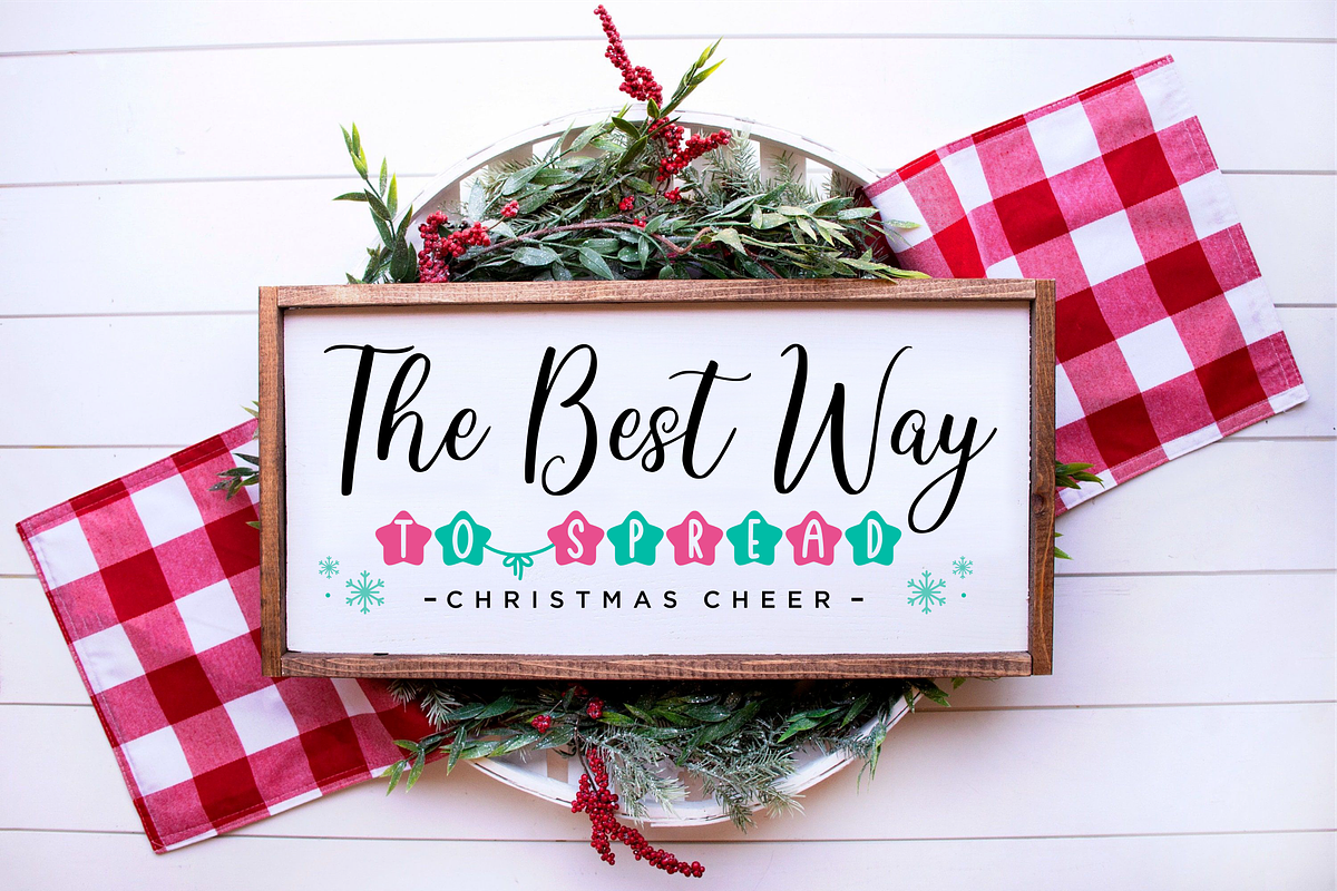 Melodies Crystal A Christmas Font, a Script Font by Allouse Studio (Photo 2 of 10)