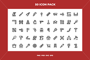 Repair tools icons, an Outline Icon by Wencory (Thumbnail 1 of 2)