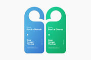 Two Door Hangers Mockup, a Product Mockup by graphypix (Thumbnail 1 of 4)
