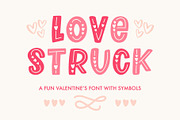 Love Struck, Valentine's Font, a Symbol Font by Jordyn Alison Designs (Thumbnail 1 of 8)