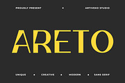 Areto Display Sans Font, a Sans Serif Font by Artiveko (Thumbnail 1 of 7)