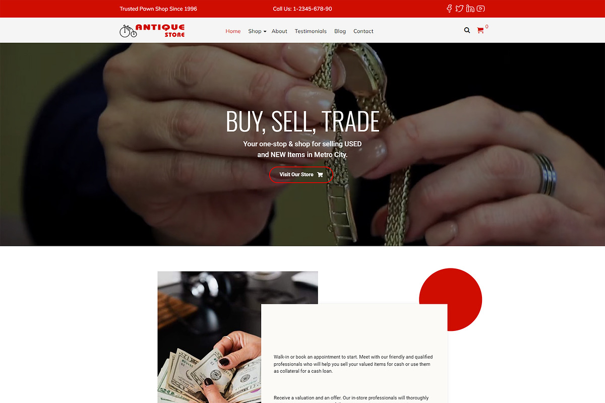 Antique Store WordPress Theme