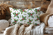 Christmas holly seamless pattern, a Pattern Graphic by Kreeya Art Shop (Thumbnail 6 of 13)