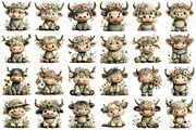 Whimsical Summer Highland Cow, an Illustration by Black Bird Studio (Thumbnail 2 of 6)