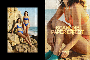 Scanline Paper Photo Effect