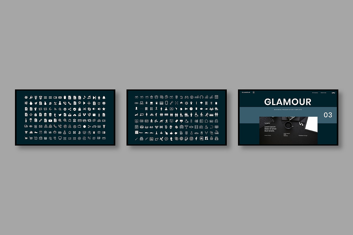 Glamour - Business Google Slide, a Presentation Template by Dens Creative Studio (Photo 6 of 6)