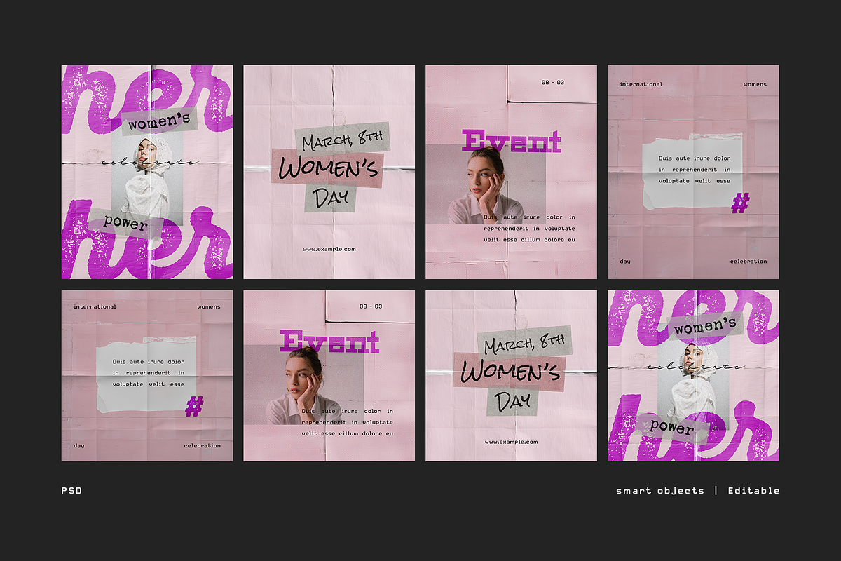Modern Women’s Day Instagram Posts, a Social Media Template by Filip Studio (Photo 4 of 7)