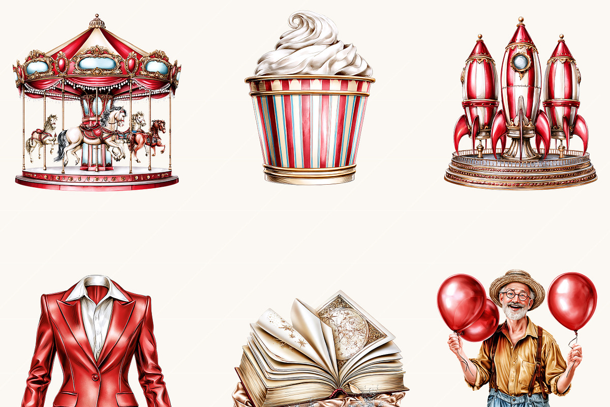Nostalgic Fairground Festival, an Object Illustration by BusyDaydesign (Photo 3 of 9)