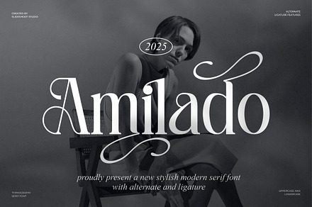 Amilado || Stylish Modern Serif Font