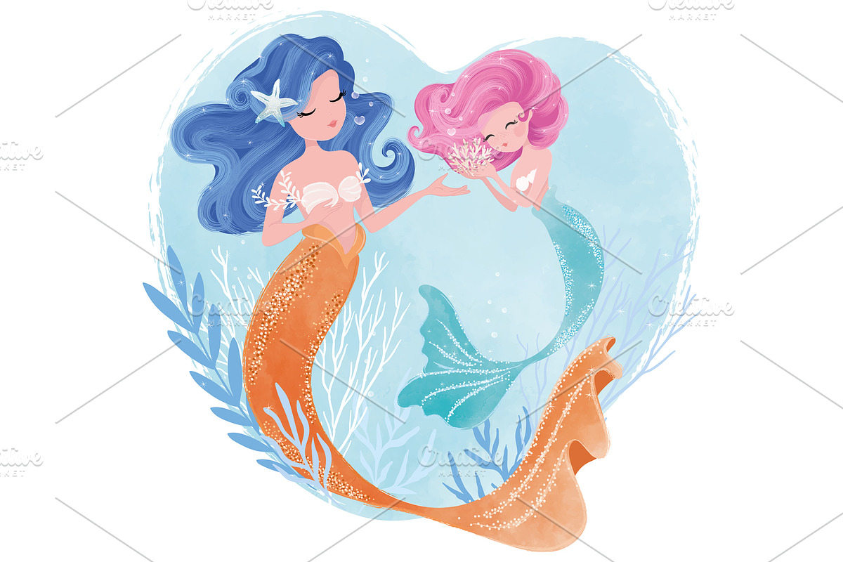Mermaid t shirt graphic.Mother's day, a Person Illustration by StudioLondon (Photo 1 of 3)