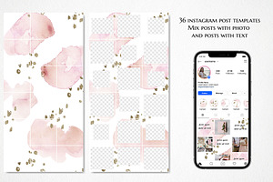 Pink Gold Instagram Puzzle Canva