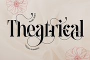 Theatrical Elegant - Ligatures Font, a Serif Font by 177Studio (Thumbnail 1 of 8)