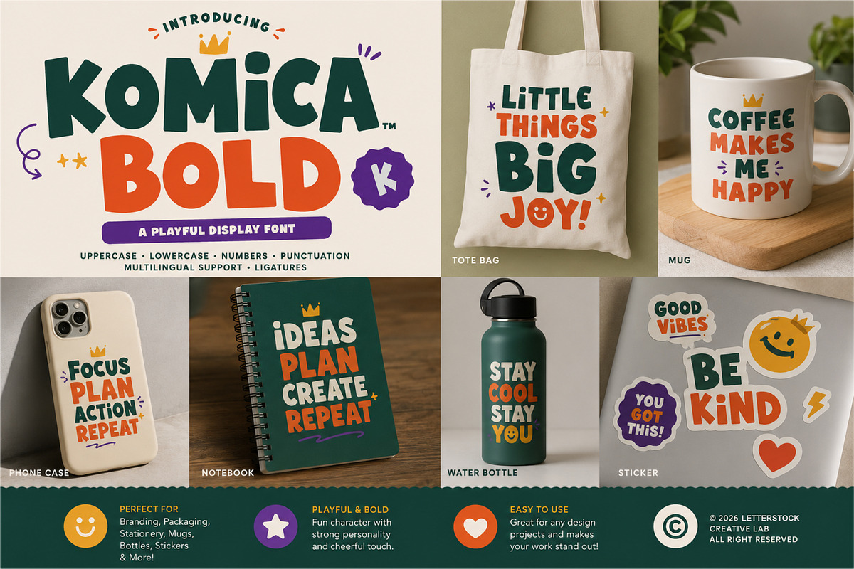 Komica - Decorative Font, a Sans Serif Font by LetterStock (Photo 4 of 5)