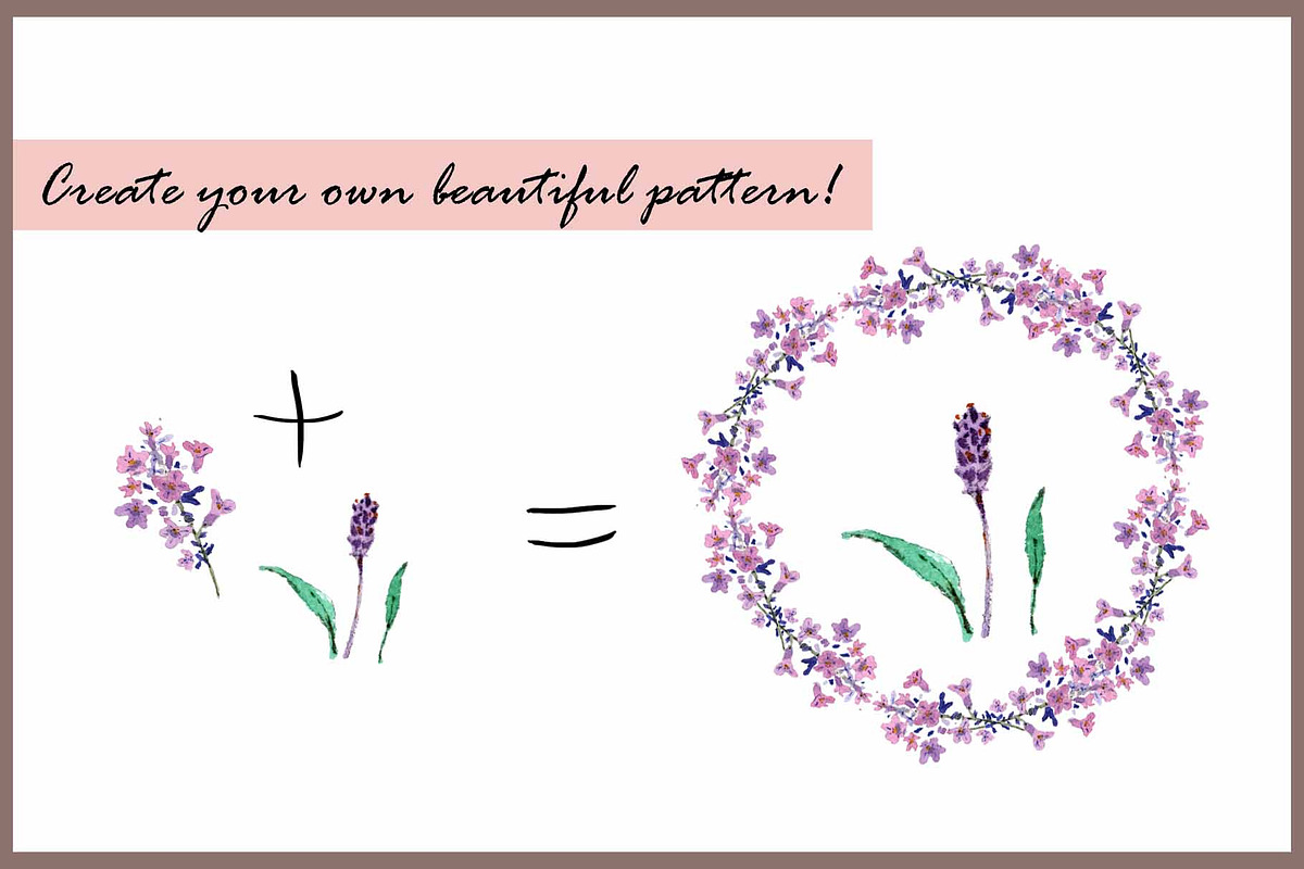 Lavender & Rose Clipart Set, a Seasonal Illustration by VianneArt (Photo 3 of 4)