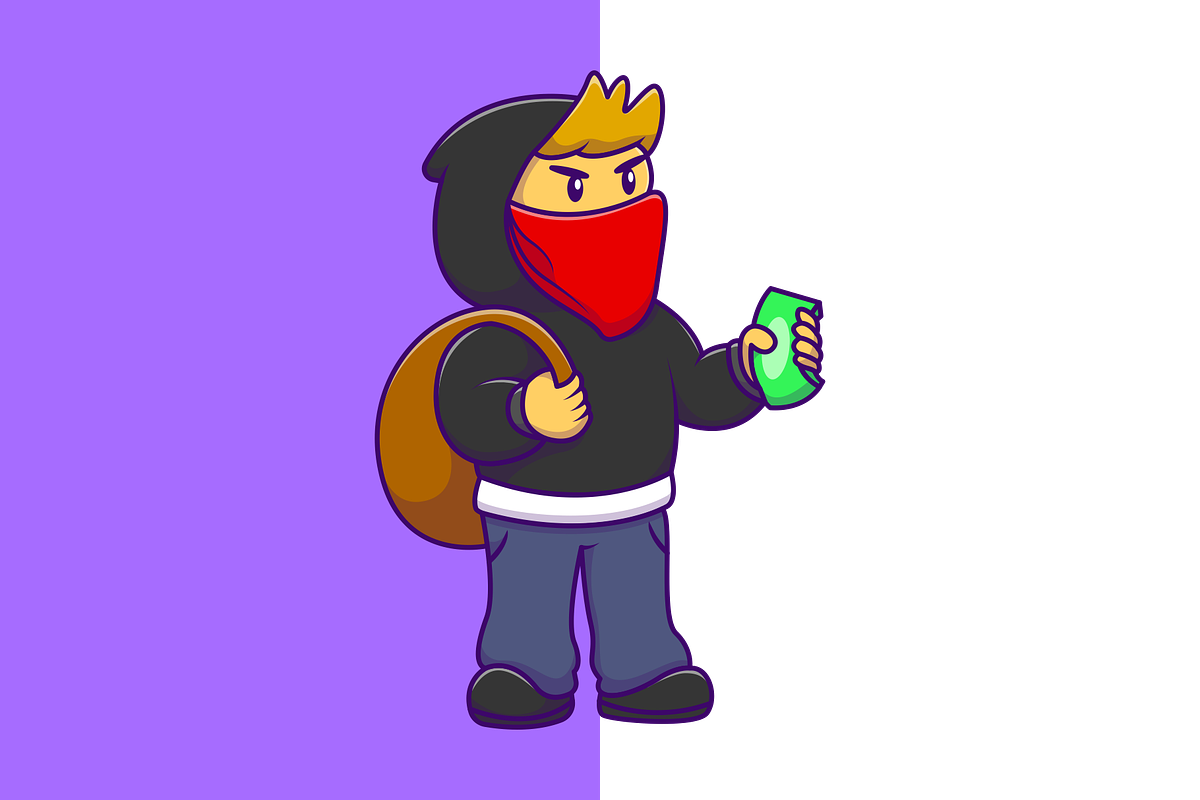 Cute Boy Heist Holding Money, a Work Illustration by Artstorystudio (Photo 2 of 3)