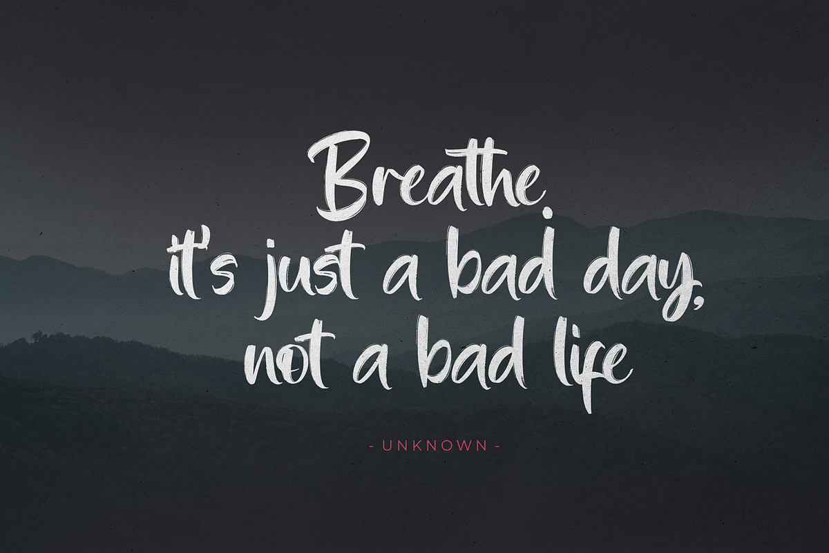 The Shutter Breathing - Brush Font, a Handwritten Font by figuree studio (Photo 2 of 10)