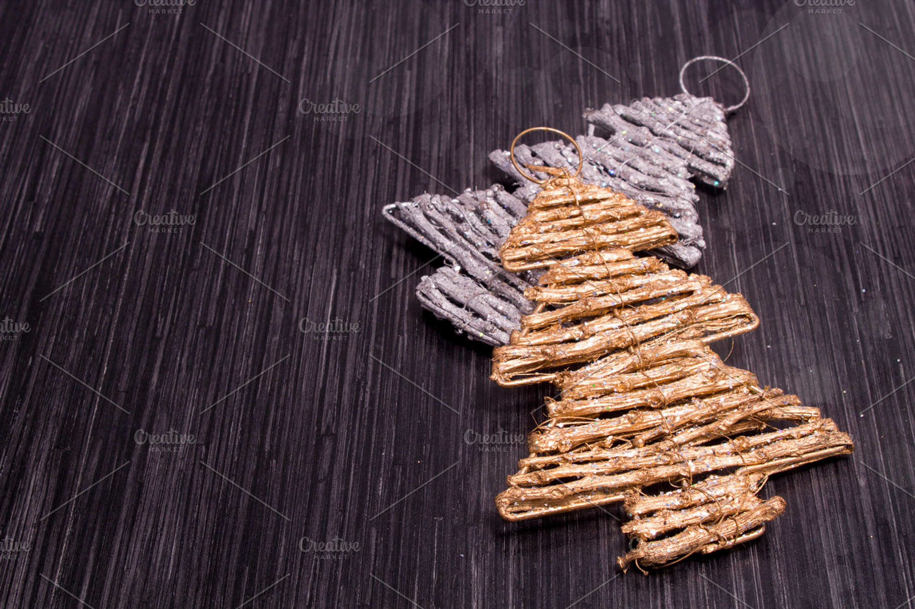 Christmas background with festive decoration and toys wood background stock, a Holiday Photo by Life For Photo