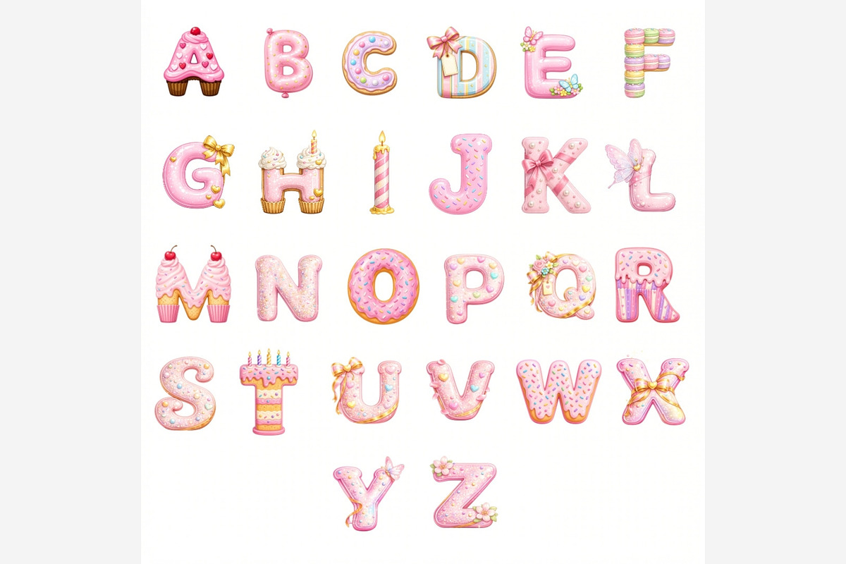 Happy Birthday Alphabet PNG, an Object Illustration by Tanya Kart (Photo 2 of 6)