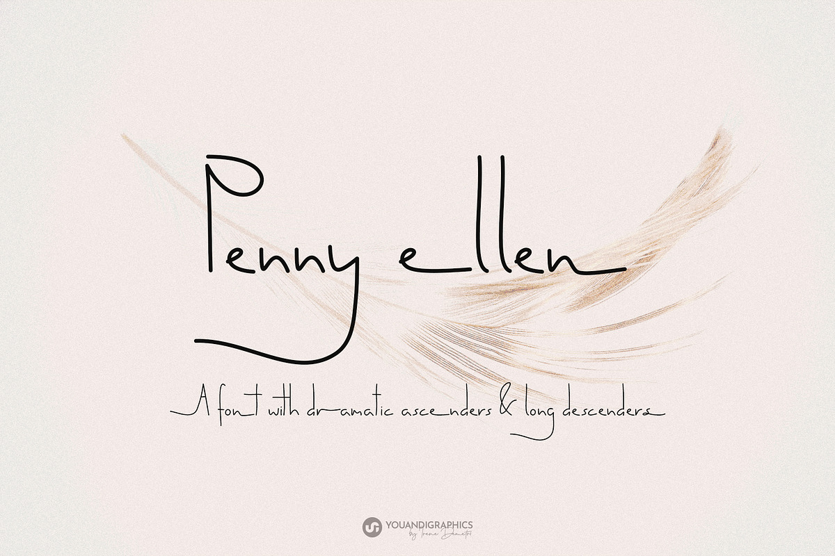 Penny Ellen Playful Handwritten Font, a Handwritten Font by Youandigraphics (Photo 1 of 11)