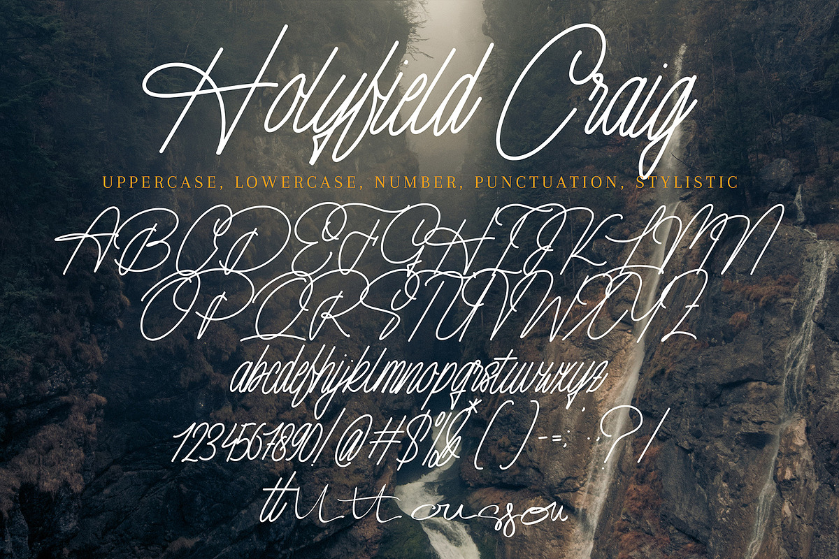 Holyfiled Crail, a Handwritten Font by HaKi Studio (Photo 5 of 5)