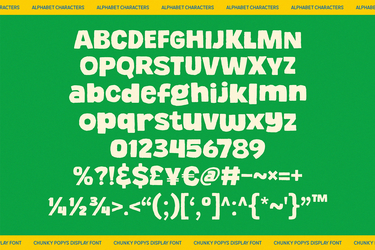 Chunky Popys Sticky Display Font, a Sans Serif Font by Heinzel Std (Photo 11 of 12)